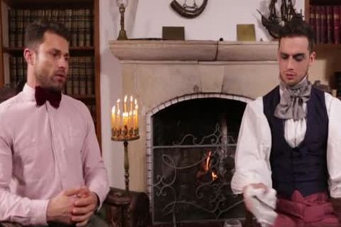 Tattoo twink Flip Flop With Facial cum