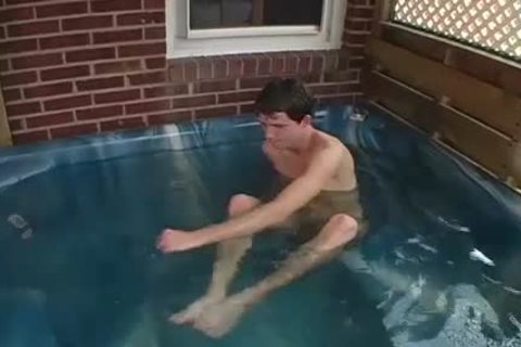 sexy And Skinny teen Jerks His plump cock In The Jacuzzi For spooge