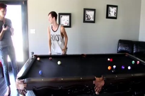 Teenie gay cutie eighteen Yr daddy Fancy A Game Of Pool And A threesome With Balls And meat Sticks