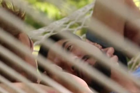 lusty Hunky Cubs Liking A  Sunny Day In A Hammock Making Out And Keister Copulating