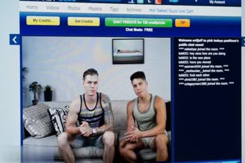 Muscle homosexual men booty stab With Facial