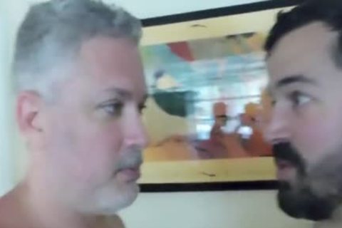 large knob homo three-some And cumshot