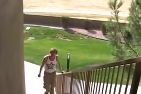 Hard slamming alongside friend