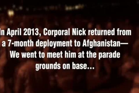 Marine Corporal Nick Back From Afghanistan
