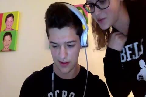 Sister Walks In On Brother whilst His Hard penis