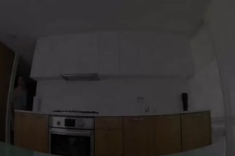 Stepdads Security cam oral enjoyment