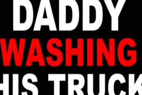 Daddy Jerks Off while Washing Truck