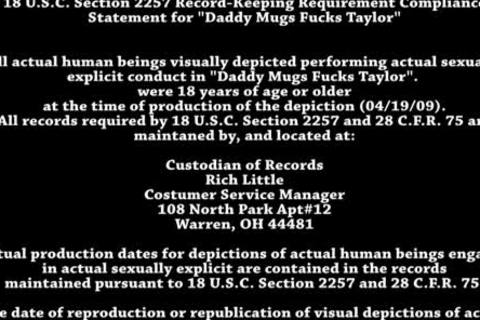 Daddy drills Taylor unprotected