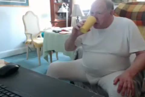 grandad cum On webcam