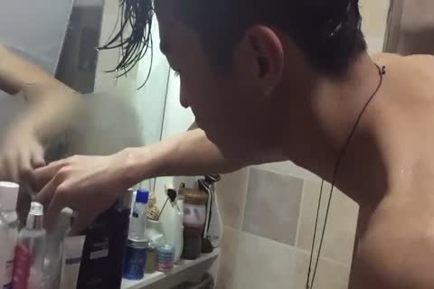 oriental teen Gives The View On His Epic Bod Charms In The Shower