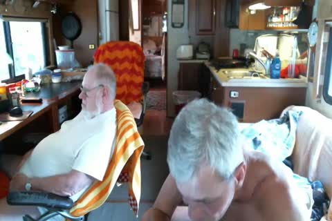 Daddy suck grand-dad On web camera
