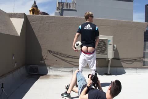 Being Photographed As A Footballer jerking off