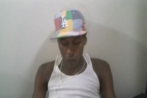 sleazy twink Ghetto Masturbates ebon ramrod