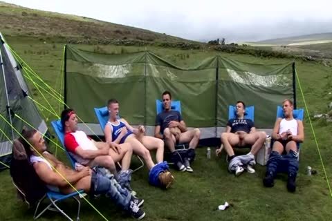 wank Party outside Camp