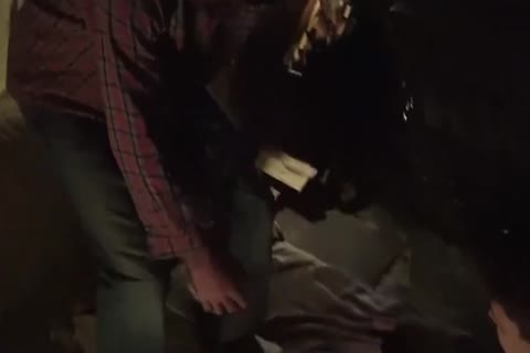 Daddy And teen At Family Cabin Retreat