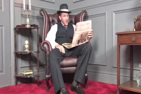 Suited guy Cums On His Socks