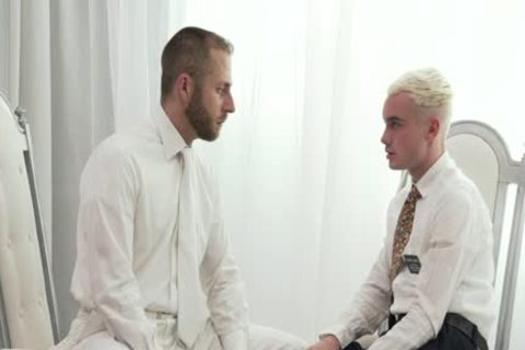 MormonBoyz - excited teen Missionary Jerked Off By Priest Daddy