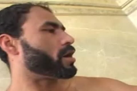 Bald Arabian Bear Takes monstrous dick In hirsute butthole