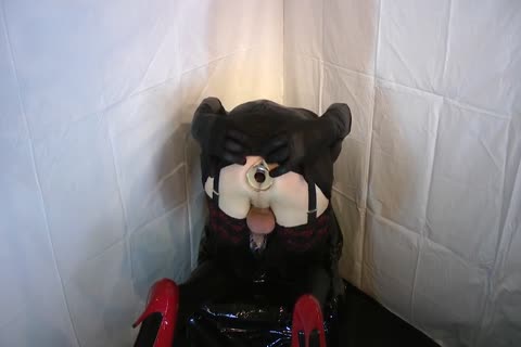 Sissy acquires drilled With Chastity Belt