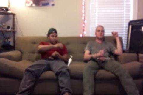 Secretley Filming Two males stroking In My Room