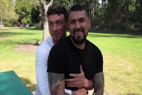 Latin Muscle Bottom bare-rides humongous Dicked Top