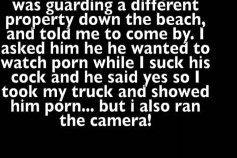 Straight Night Guard At Hotel gets bj In My Truck