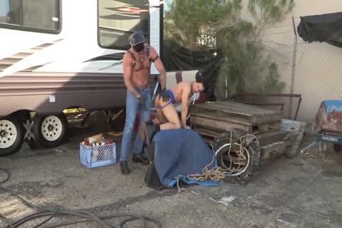 Young biker fucked in the ass outdoors HD