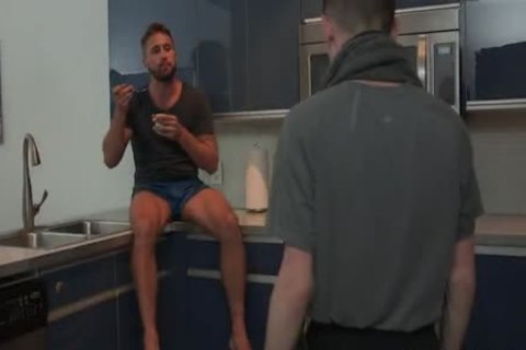 bushy lad bonks twink in nature's garb In The Kitchen