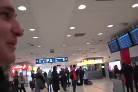 Public twink gangbang