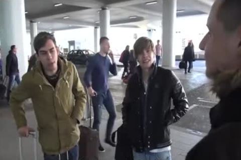 Public twink gangbang