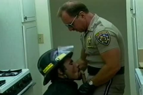 dirty Fireman And Police Officer bang On The bed