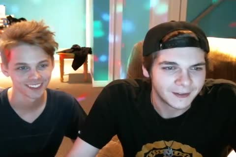Straight blonde lad And homo ally