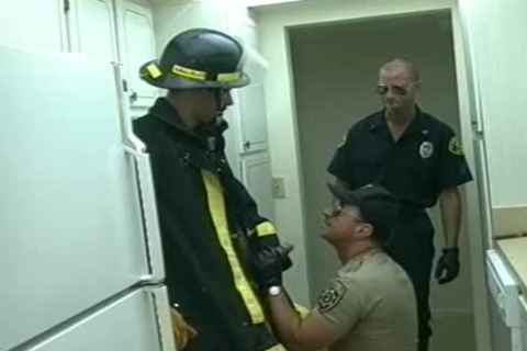 pliant Fireman acquires His taut arsehole Stretched
