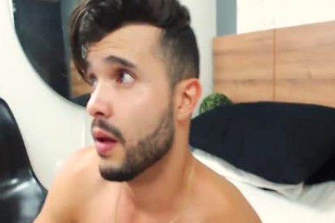 Nathan Jones On Flirt4Free - stunning web camera Model dildos His wild chocolate hole W fake penis