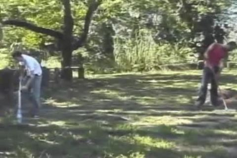 Young latino couple interracial banging in the farm