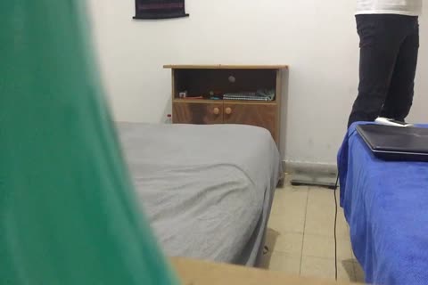 Hidden web camera Catches My Roommate undress undressed And Masturbating To gay Porn And Cums On Himself
