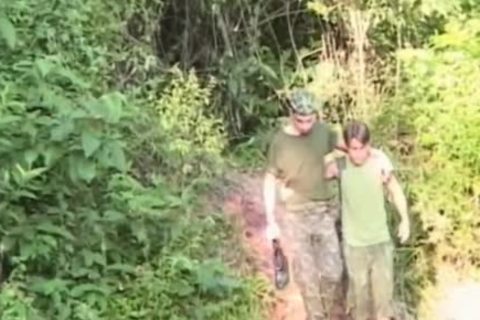 young Soldiers plowing