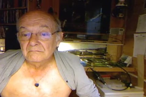70 Yo chap On Web web camera sleazy Face