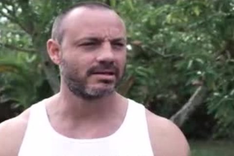 legal age teenager hammers His Muscle Daddy outside