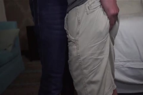 brawny Tattooed chap bonks teen in nature's garb Cbig knob Cumming In