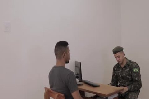 Latino Soldiers duett nailing undressed With Mouthcumming