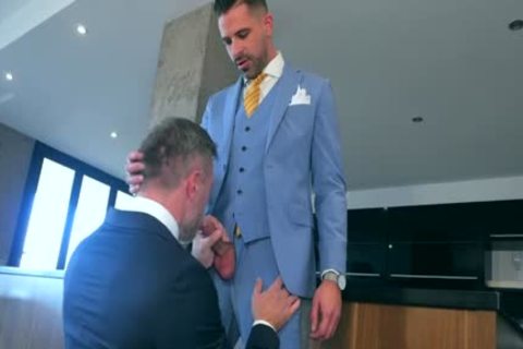 In a suit likes hard pounding