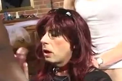 amateur Roleplay tranny receives slammed By Two Plumbers