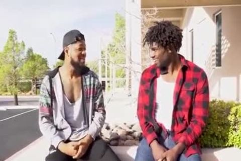 dark three-some pounding lovely Latino teen