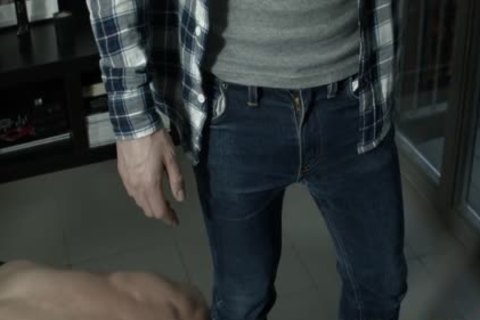 nail Machine dominant Feeds slave His humongous Load