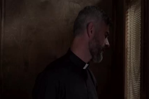 Large weenie Priest acquires oral stimulation In Church Gloryhole