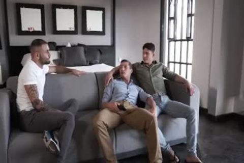 wild fellow three-some poke With monstrous fake penis