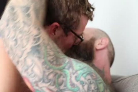 hirsute Muscle Daddy In sleazy wang hammers His gigantic rod In Jockstrapped Sub