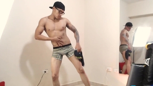 Alessandro Olivetti On Flirt4Free - Latino man W Chiseled built Body Stripteases before Jerking