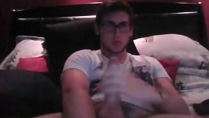 youthful Canadian guy Cums On His Belly After Masturbation